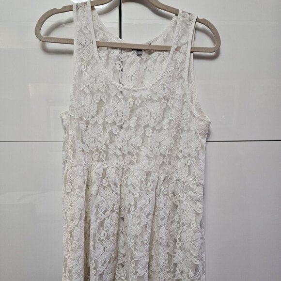 All Lace Sleeveless Cream Tunic - Picture 4 of 9